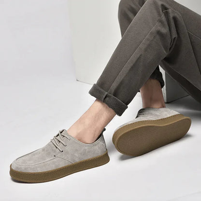 Luxury Brown Suede Leather Shoes