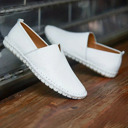 Luxury Slip On Loafers Real Leather Shoes