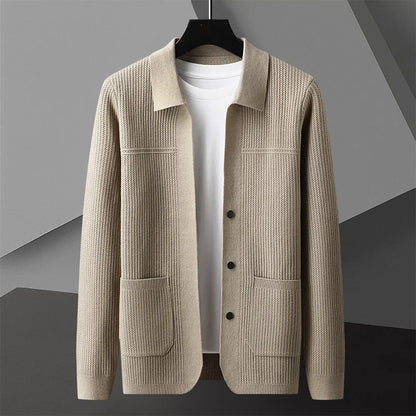 Soft Crew Neck Sweater Cardigan