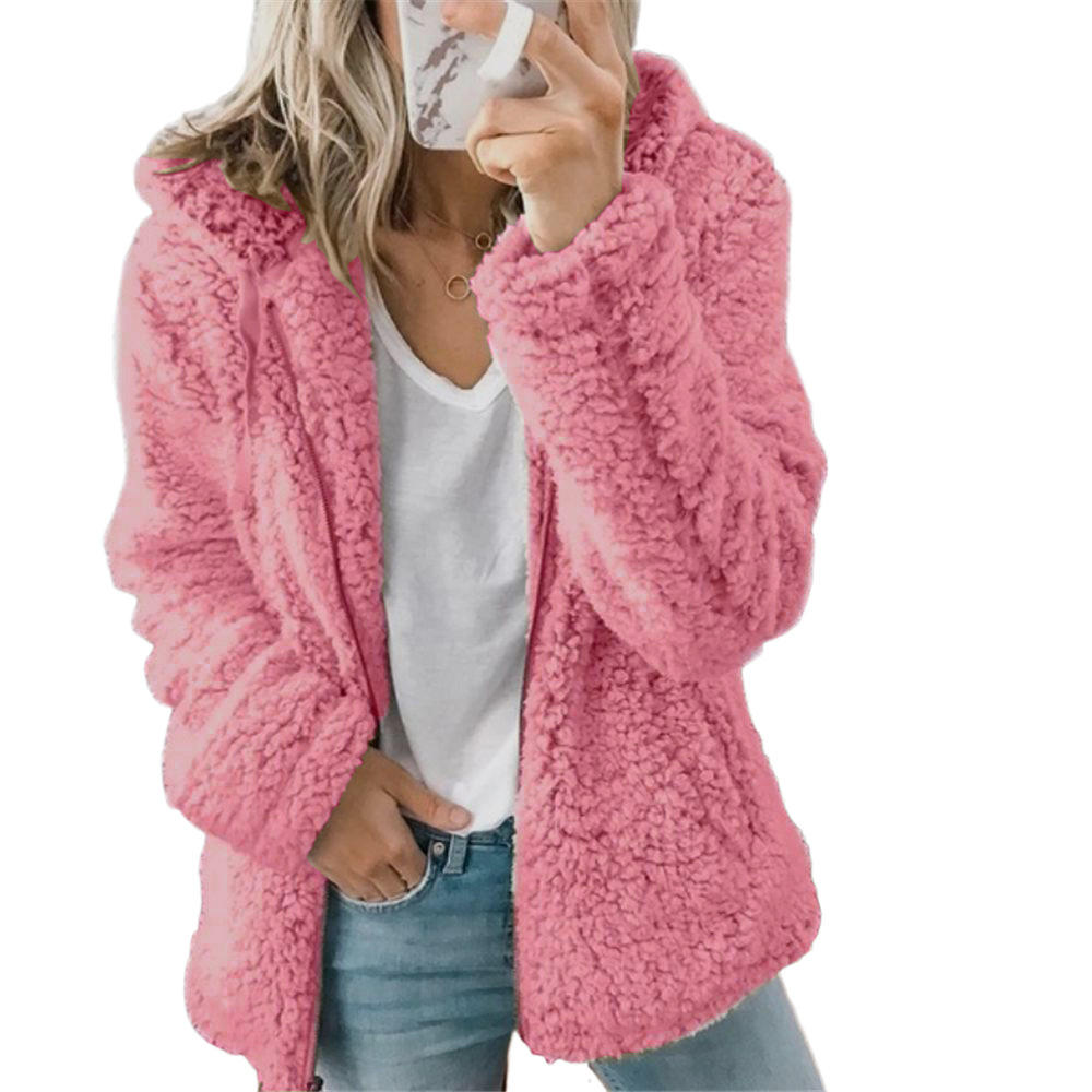 Cozy Women's Hooded Fleece Sherpa Coat - Nocini