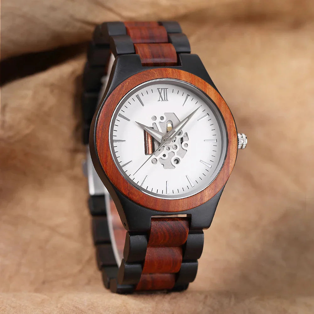 Classic Wooden Round Analog Watch
