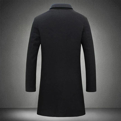 Classic Tall Button Front Coat for Men