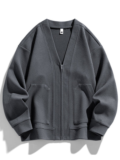 Large Zip Up Sweater Coat