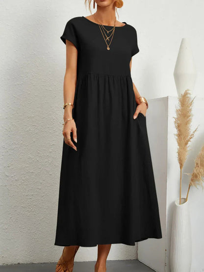 Classic Casual Crew Neck Dress
