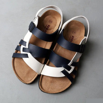 Brown Genuine Leather Flip Flops