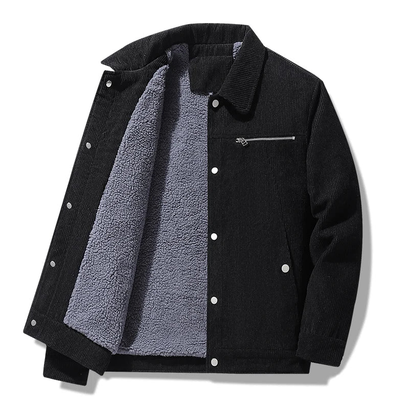 Textured Cotton Button Jacket