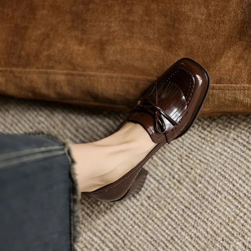 Elegant Women's Loafer Heel Shoes
