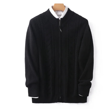 Soft Zip Up Merino Wool Sweater