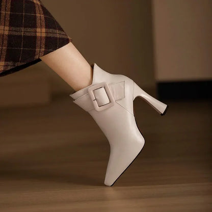 Chic Pointed Toe High Heel Boots