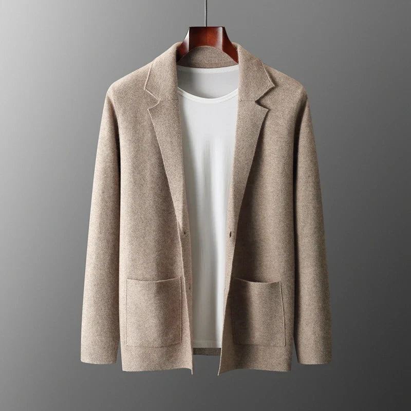 Men's Slim Fit Wool Cardigan Coat