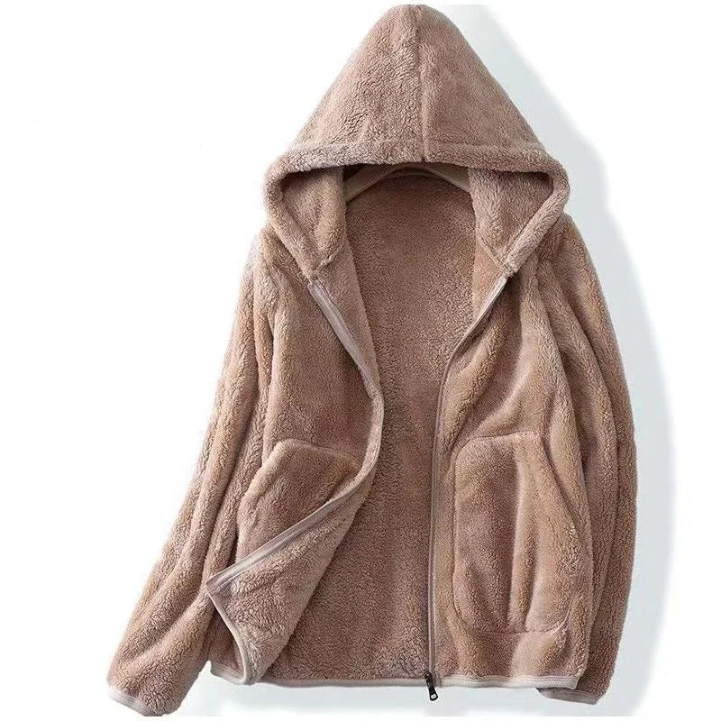 Soft Women's Zip Up Fleece Hoodie - Nocini