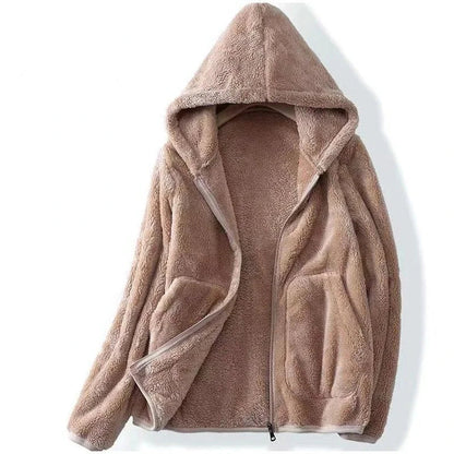 Soft Women's Zip Up Fleece Hoodie - Nocini