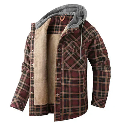 Classic Checked Hoodie Jacket for Men