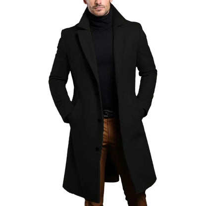 Classic Tall Button Front Coat for Men