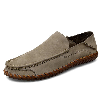 Slip On Leather Moc Loafers for Men - Comfortable Casual Shoes