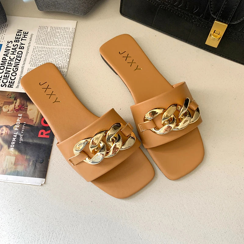 Metal Link Ballet Flats