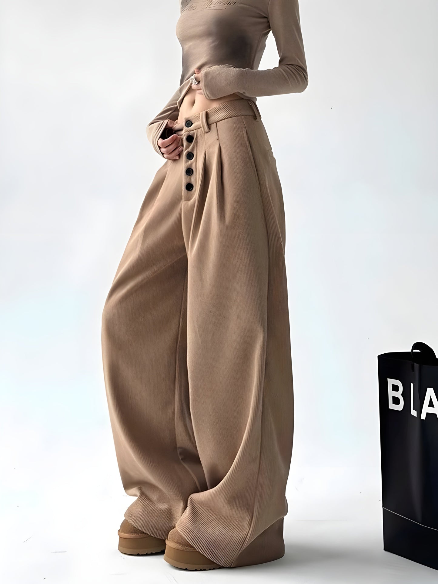 Wide Leg Corduroy Pants