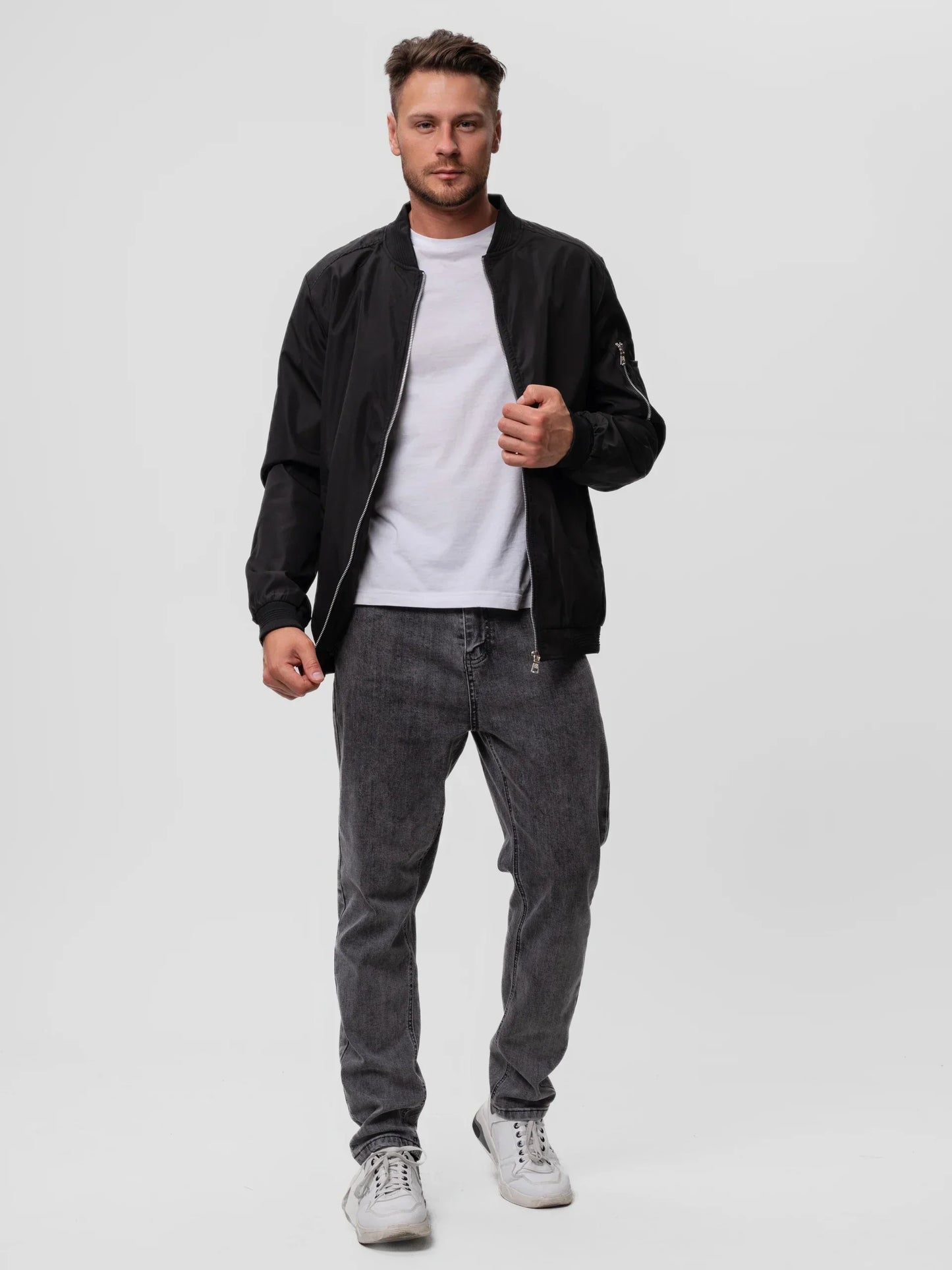 Men's Zip Up Flight Jacket