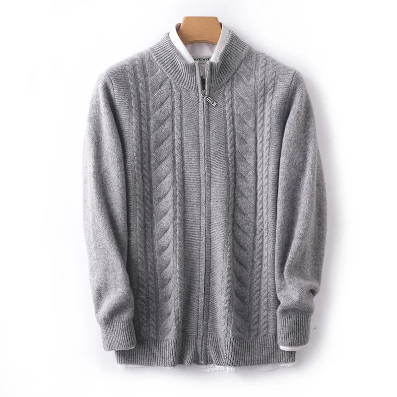 Soft Zip Up Merino Wool Sweater