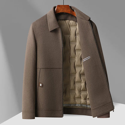 Classic Textured Wool Coat - Nocini