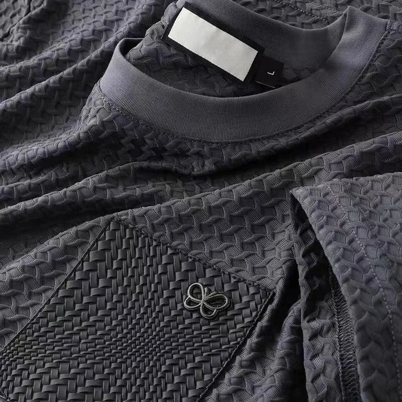 Textured Grid Pattern Shirt
