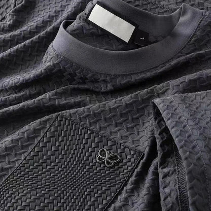 Textured Grid Pattern Shirt