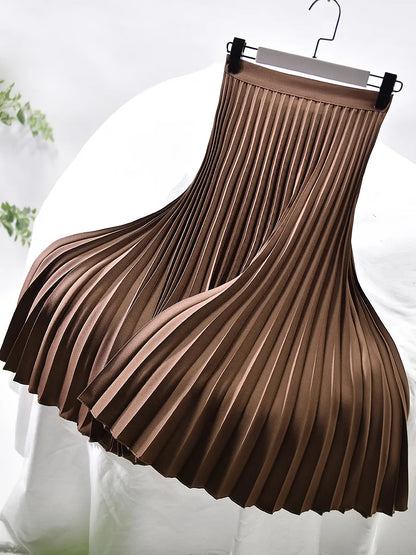 Flared Comfortable Waist Midi Skirt for Women