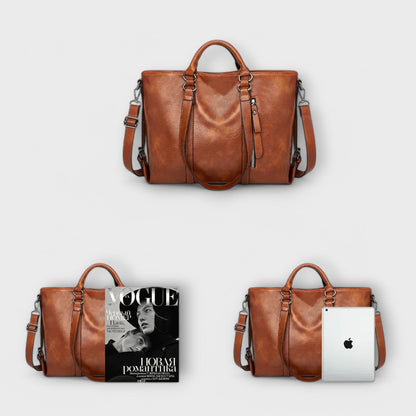 Large Faux Leather Tote Bag for Daily Use