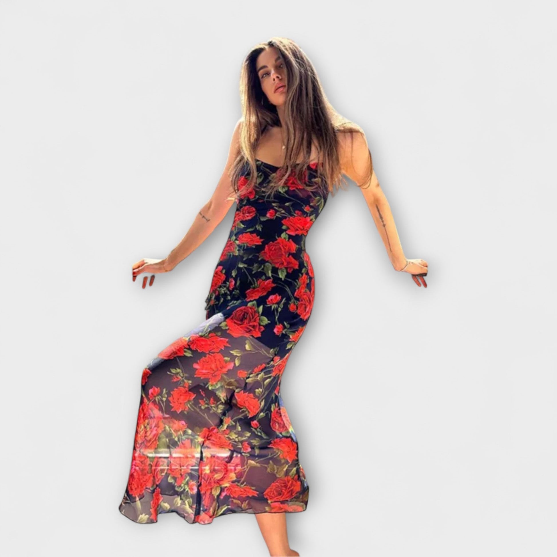 Pretty Floral Summer Party Dress - Nocini
