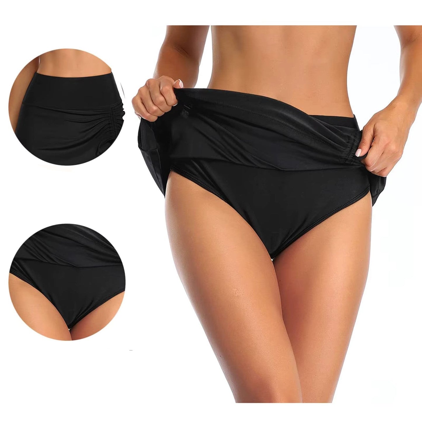 Flattering Mid Waist Swimsuit Skirt