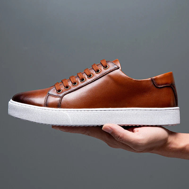 Premium Leather Running Shoes