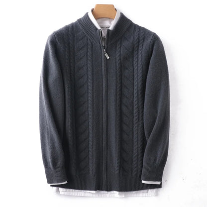 Soft Zip Up Merino Wool Sweater