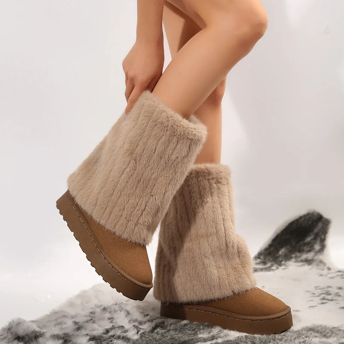 Luxurious Sheepskin Winter Boots - Olytrend