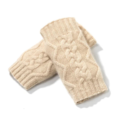 Warm Cable Knit Fingerless Gloves