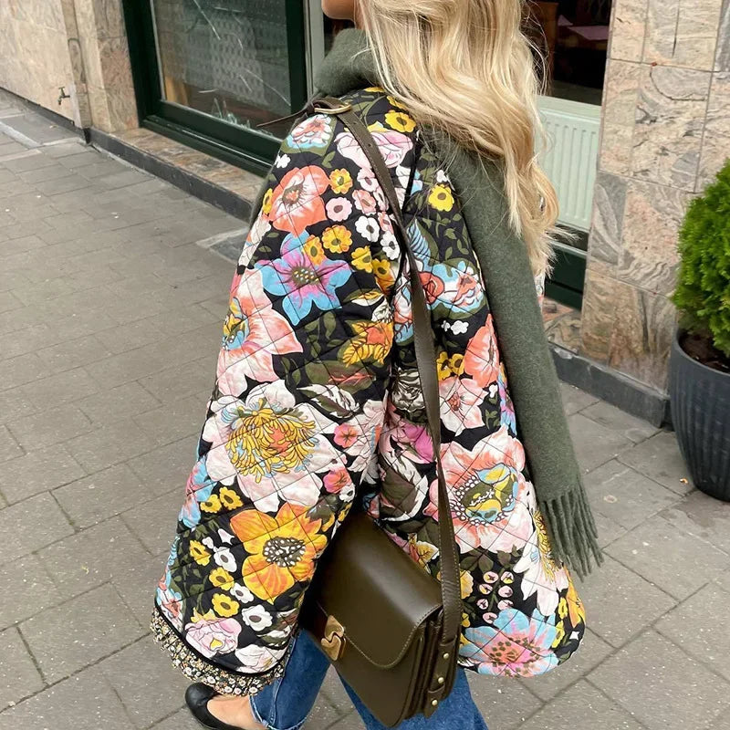 Women's Pretty Patchwork Trench Coat