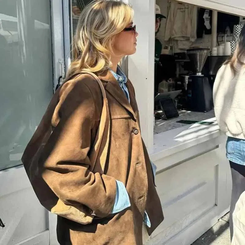 Classic Luxury Suede Jacket for Women
