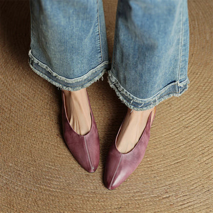 Elegant Pointy Toe Slip On Flats