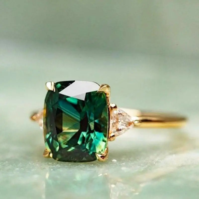 Green Gemstone Fashion Ring - Nocini