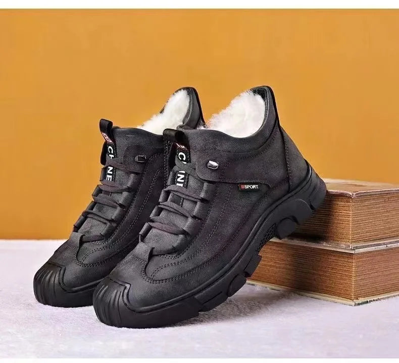 Men's Cozy Fleece Lined Shoes with Grip Soles - Nocini