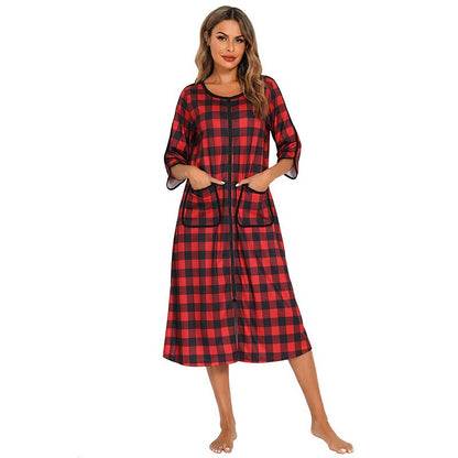 Cozy Hooded Sleep Dress for Women