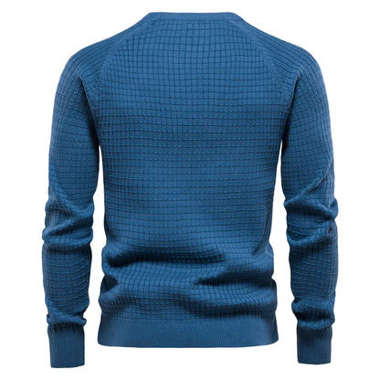 Classic Grid Pattern Mens Sweater