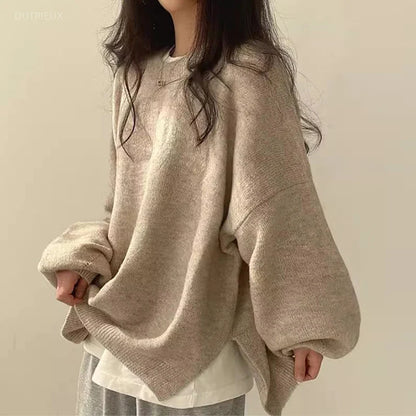 Cozy Large Knit Crew Sweater