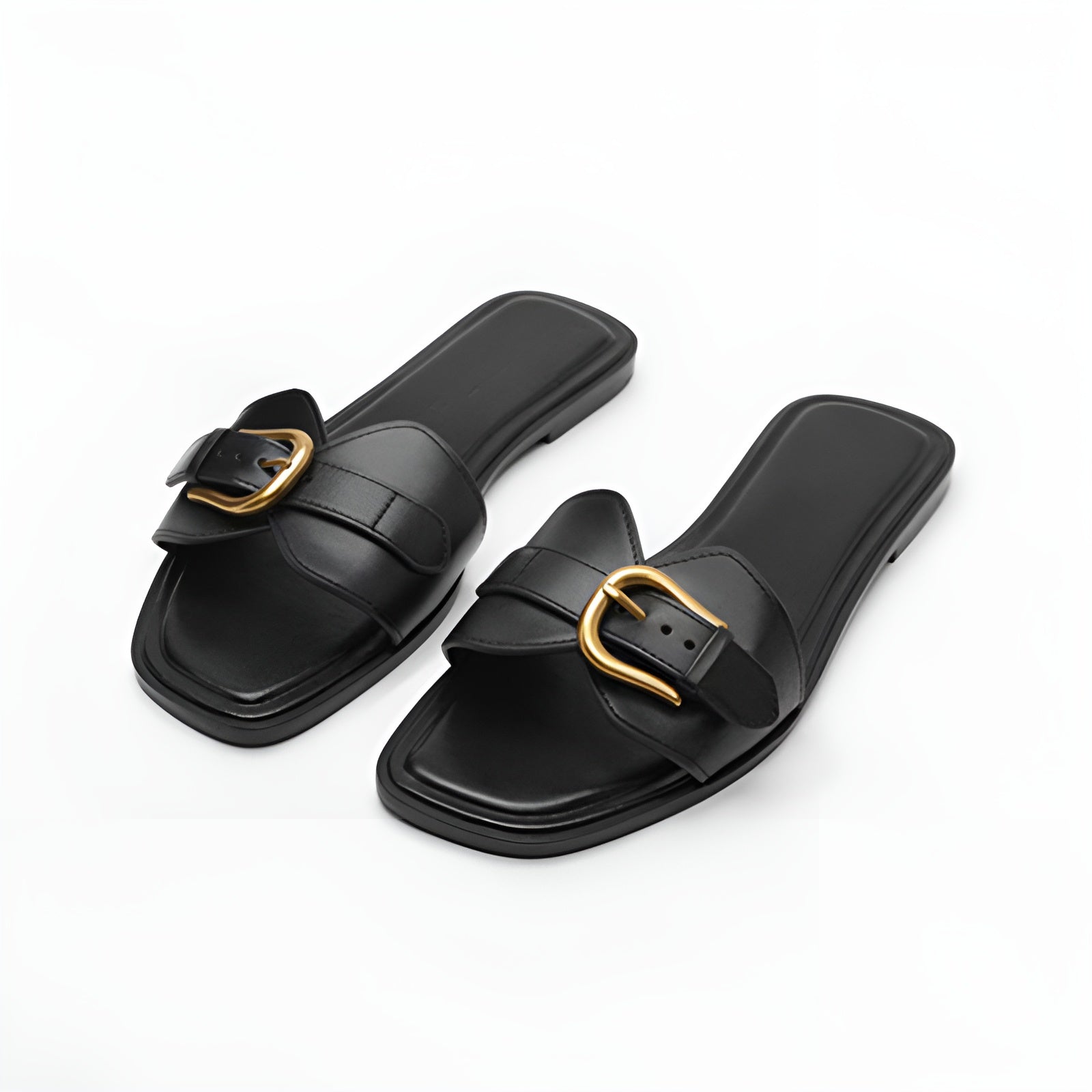 Premium Brown Leather Flip Flops - Nocini