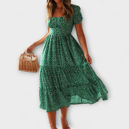 Elegant Flower Long Sleeve Party Dress - Nocini