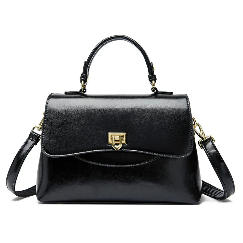 Classic Leather Top Handle Bag