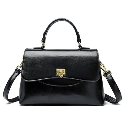 Classic Leather Top Handle Bag