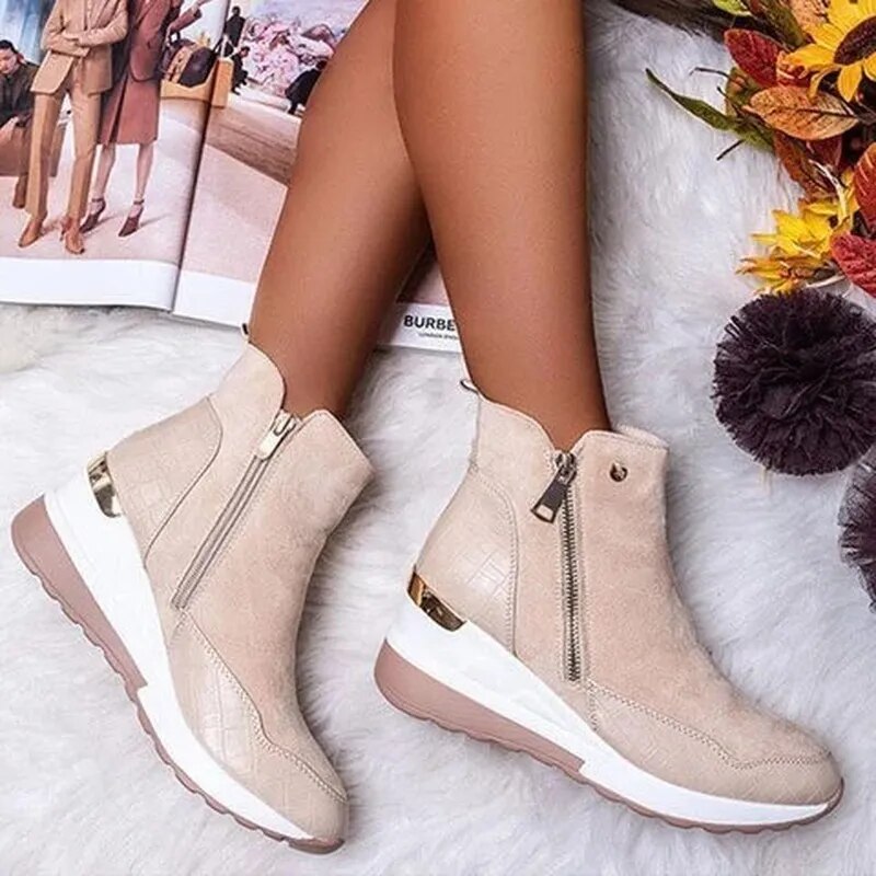 Comfortable Women's Supportive Ankle Boots - Olytrend