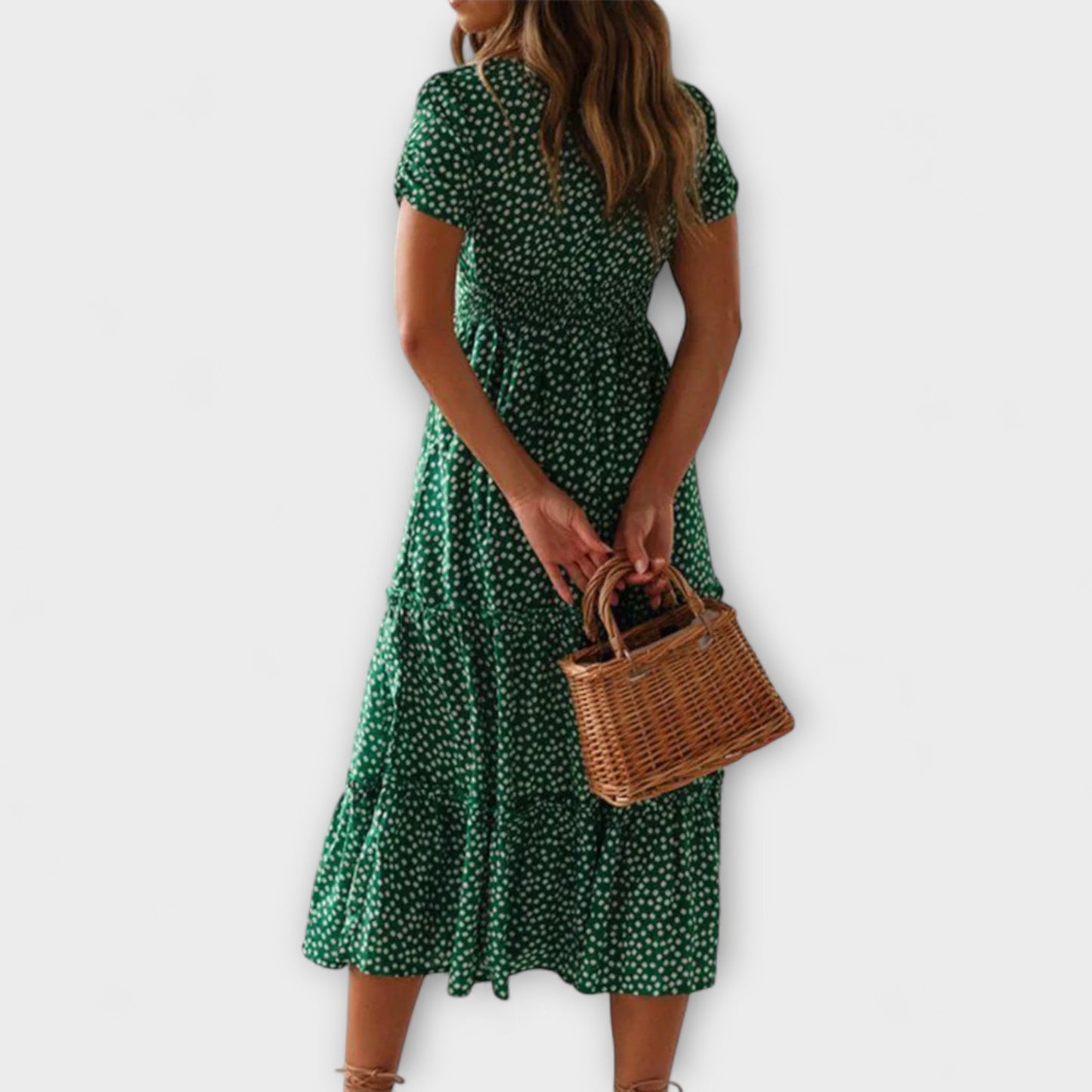 Elegant Flower Long Sleeve Party Dress