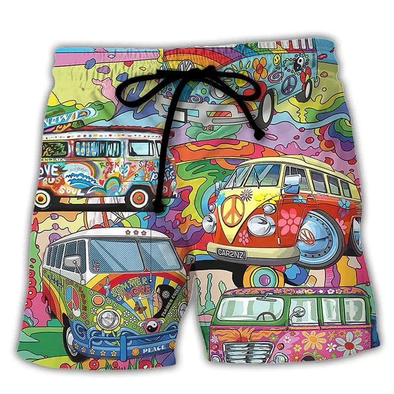 Vibrant Men's Beach Shorts | Colorful Summer Style