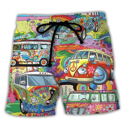 Vibrant Beach Swim Shorts for Men